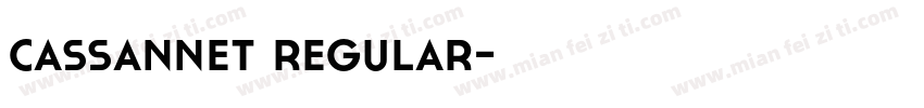 cassannet regular字体转换